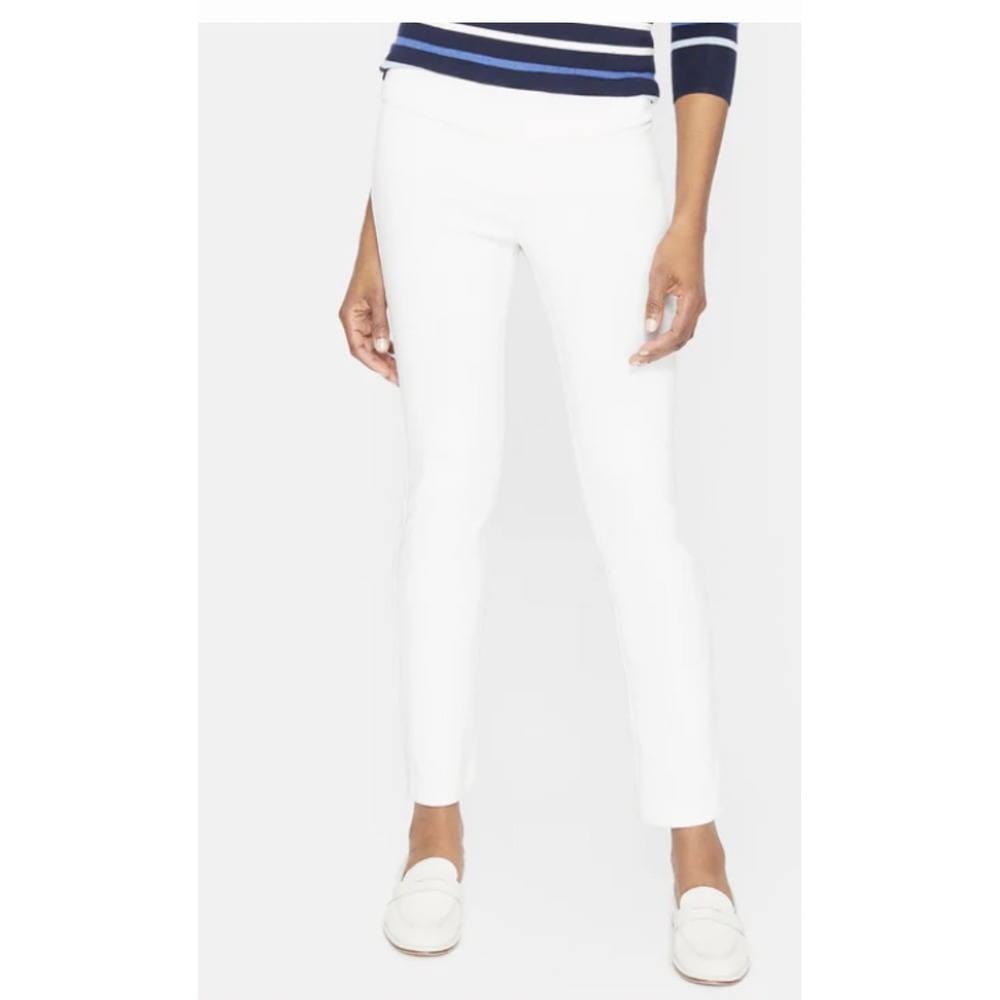 J.McLaughlin Lexi Pants Women 6 White Slim Pull On Stretch Trousers 24401